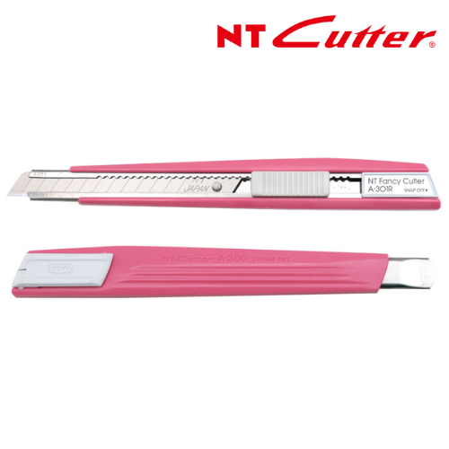 Dao rọc dùng cho vật liệu mỏng nhẹ NT Cutter A-301RP (P), màu hồng