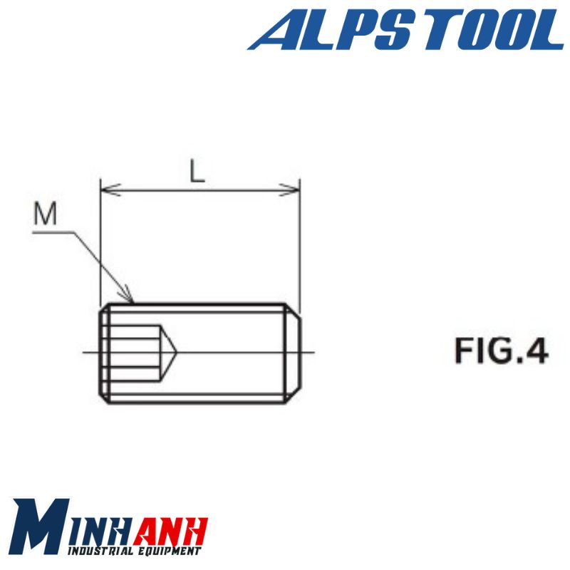 Bu lông điều chỉnh cán kẹp 4S06020 ALPS TOOL