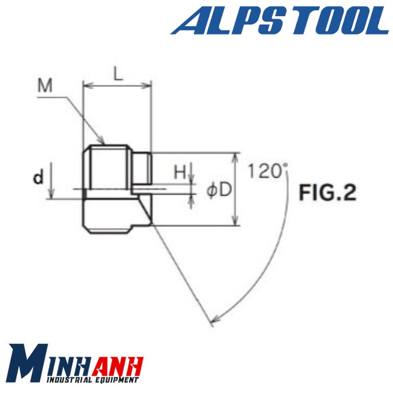 Bu lông điều chỉnh cán kẹp ECH10OH-05 ALPS TOOL