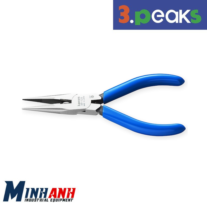 Kìm mũi nhọn cán vinyl có lò xo 3.Peaks RP-125G-S 125mm