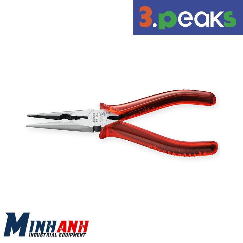 Kìm mũi dài telephone cán nhựa 3.Peaks TP-150P 150mm
