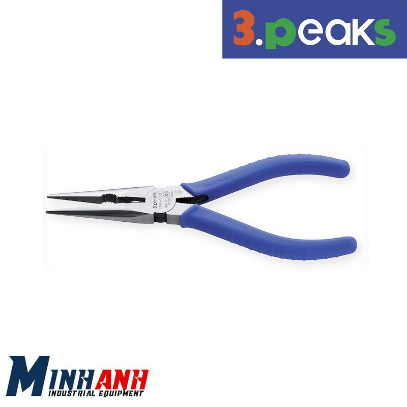 Kìm mũi dài telephone cán elastomer 3.Peaks TP-150Z 150mm