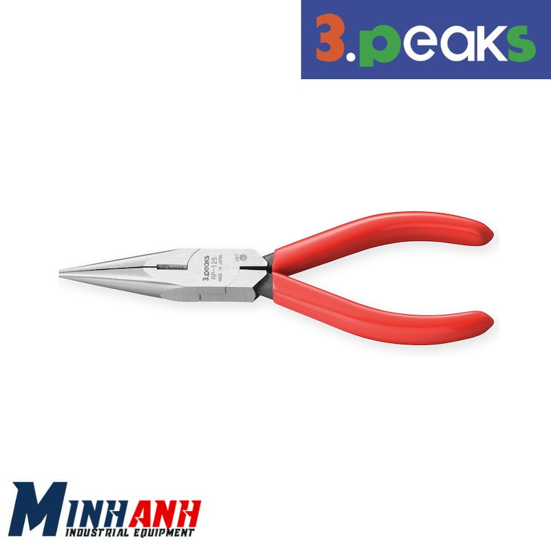 Kìm mũi nhọn cán vinyl 3.Peaks RP-125G 125mm