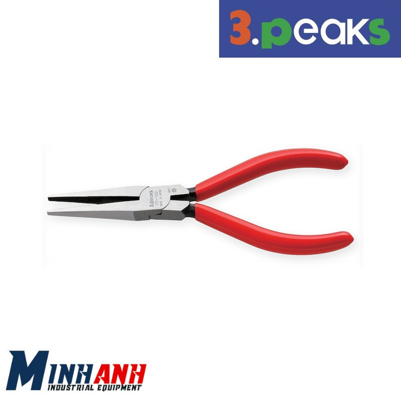 Kìm mũi bằng cán vinyl 3.Peaks FP-150G 150mm