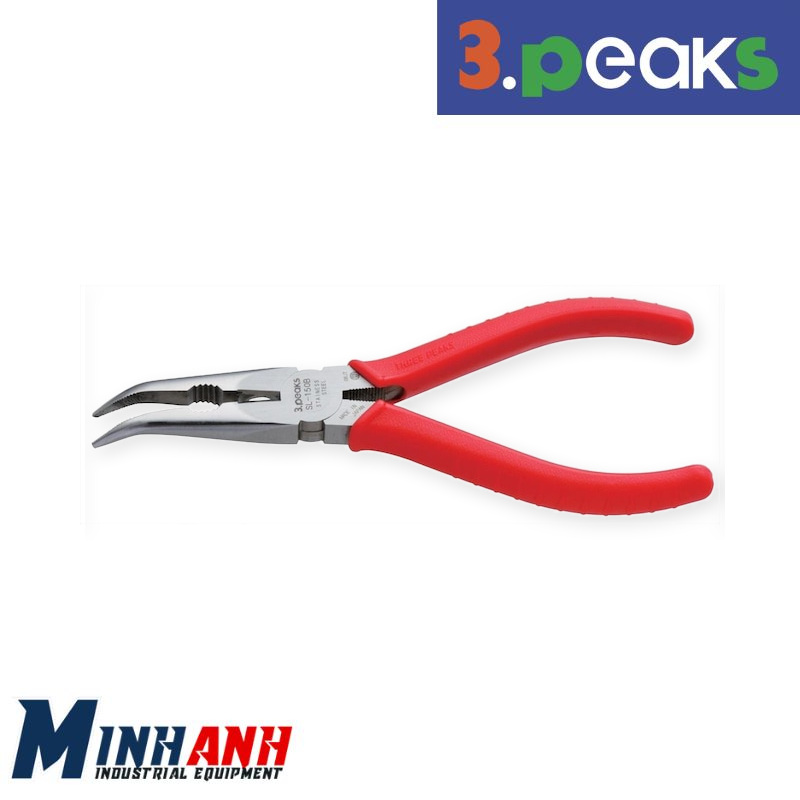 Kìm mũi cong inox cán elastomer 3.Peaks SL-150BZ 150mm