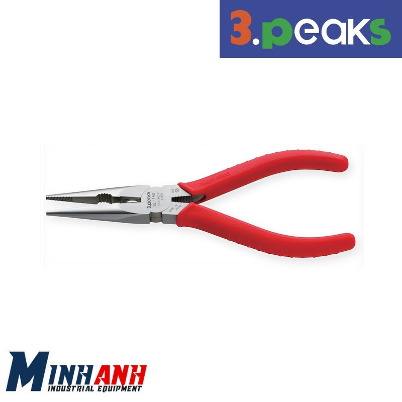 Kìm mũi nhọn inox cán elastomer 3.Peaks SL-150Z 150mm