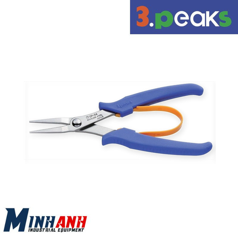 Kìm mũi bằng đầu nhỏ inox 3.Peaks SP-34