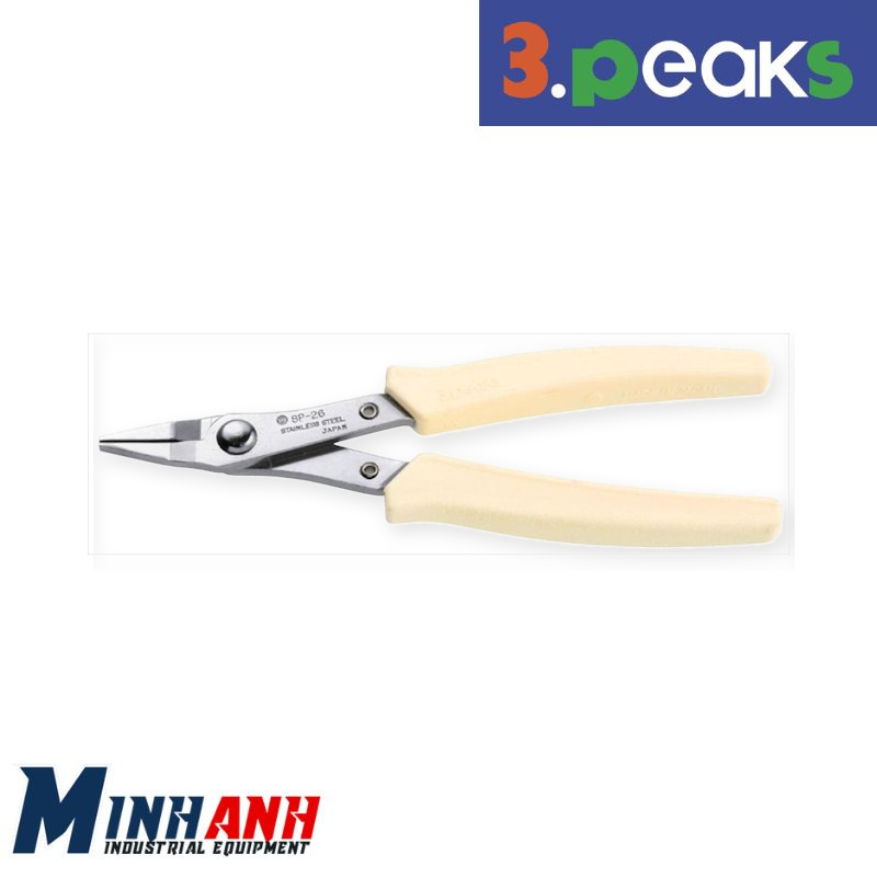 Kìm mũi bằng ngắn inox 3.Peaks SP-26