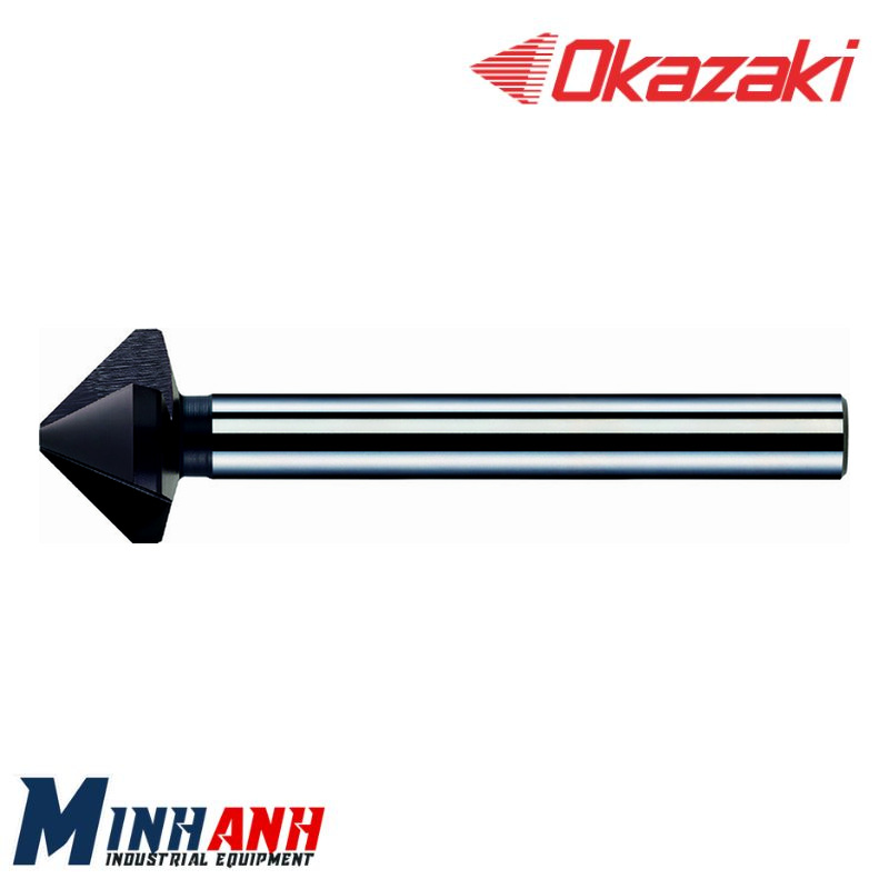 Dao vát mép lỗ 90 độ HSS-Co 3 me chuôi dài phủ OK-C CSC3L08-10 OKAZAKI