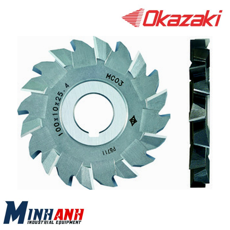 Dao phay đĩa HSS-Co răng so le lỗ Ø25,4 SST075X030 OKAZAKI