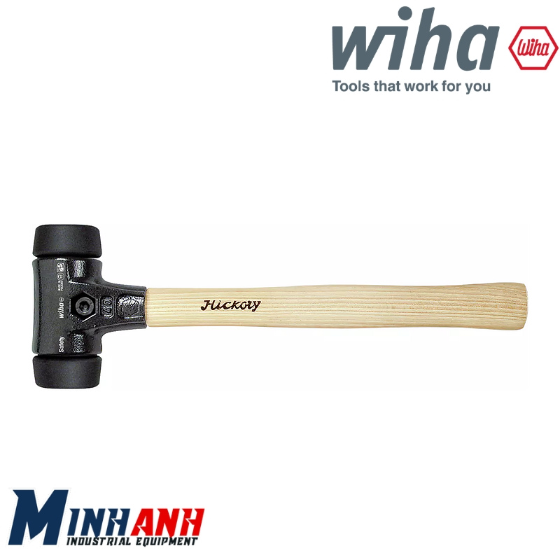 Búa nhựa thay đầu, hai đầu mềm vừa 26439 dòng 832-33-80 WIHA
