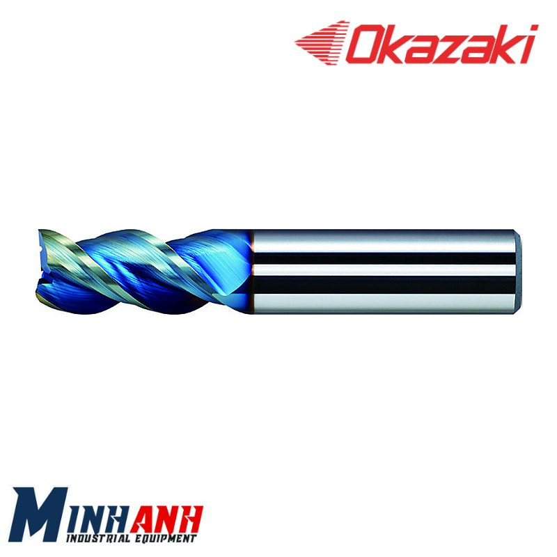 Dao phay ngón trục Z hợp kim ZAKKURI cho nhôm 3 me phủ DLC SAE3ZD040 OKAZAKI
