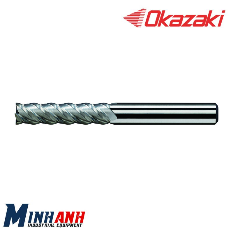 Dao phay ngón xoắn cao hợp kim 4 me lưỡi dài, không phủ SEE4L-040 OKAZAKI