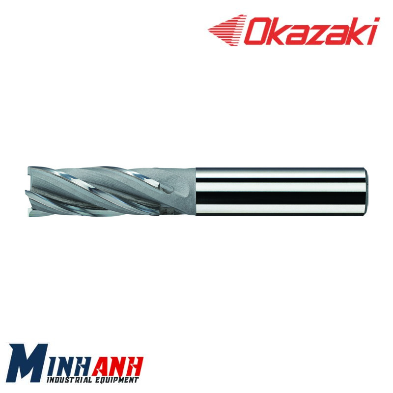Dao phay ngón vuông hàn mảnh hợp kim 4 me loại dài BPD4L500F OKAZAKI