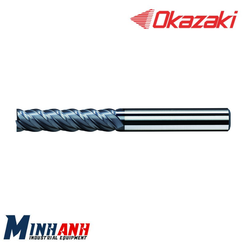 Dao phay ngón xoắn cao hợp kim 4 me lưỡi dài, phủ OK SEE4LA040 OKAZAKI