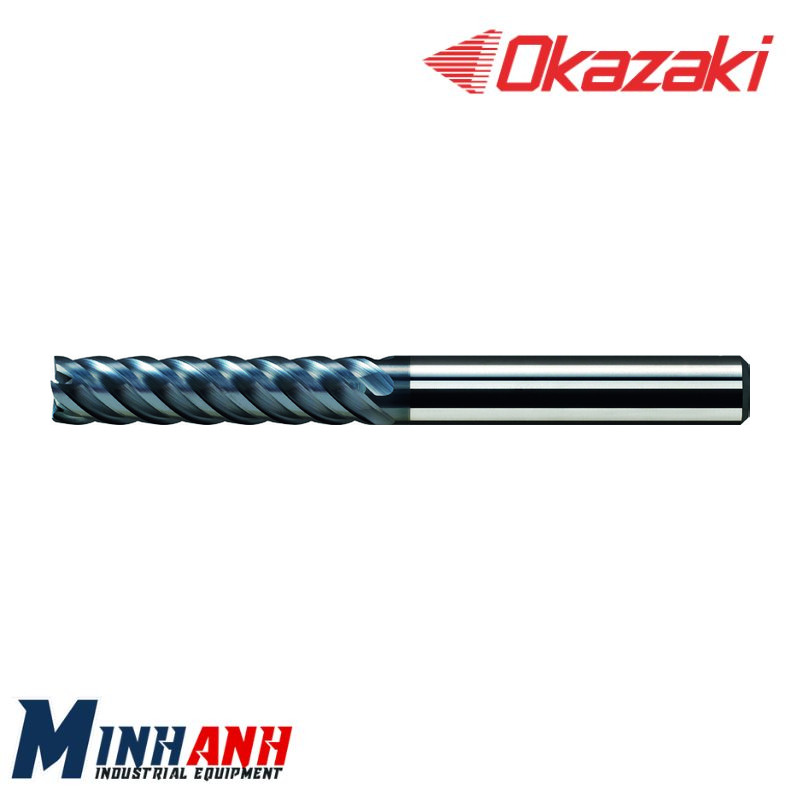 Dao phay ngón hợp kim GORIKI 5 me lưỡi dài chuyên phay cạnh, phủ OK SEE5GLA080 OKAZAKI