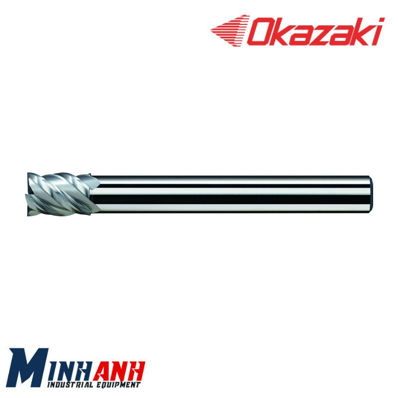 Dao phay ngón xoắn cao hợp kim 4 me siêu dài, không phủ SEE4TL-220 OKAZAKI