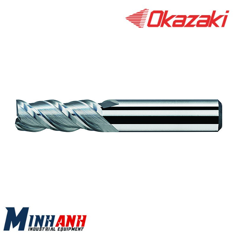 Dao phay ngón xoắn cao hợp kim 3 me không phủ SEE3-040 OKAZAKI