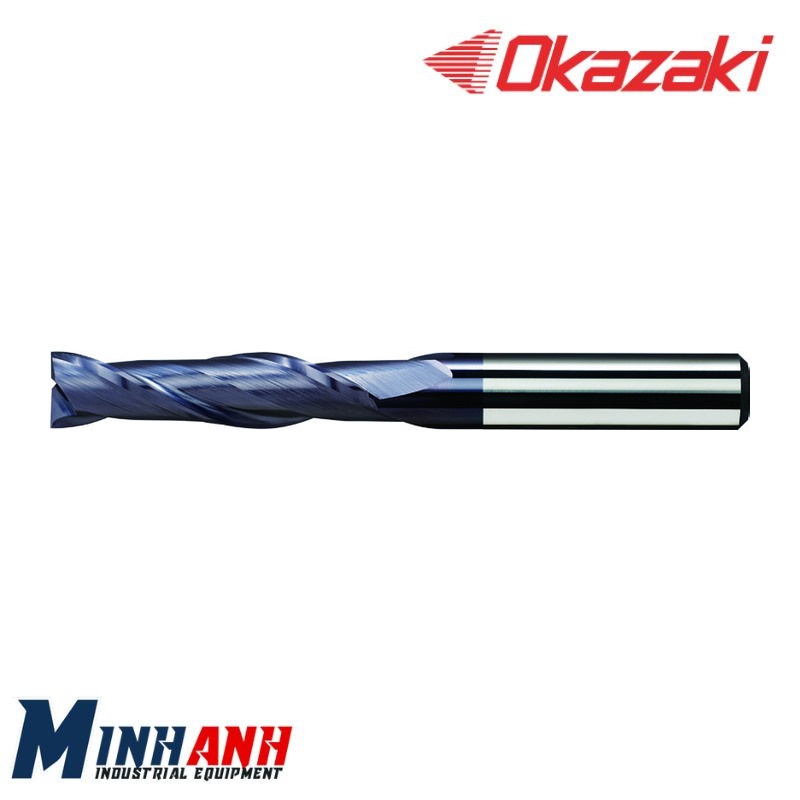 Dao phay ngón vuông hợp kim 2 me lưỡi dài, phủ OK SED2LA100 OKAZAKI