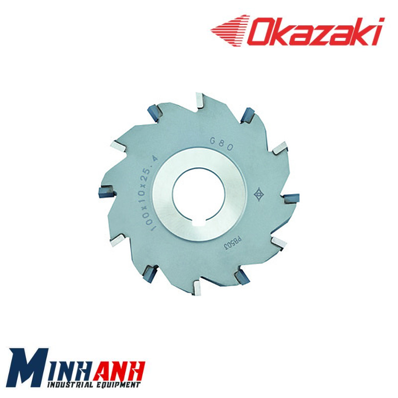 Dao phay đĩa hàn mảnh hợp kim răng so le BSSGT075X07 OKAZAKI