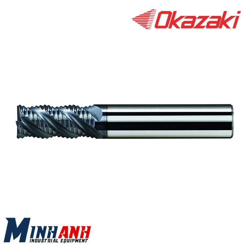 Dao phay thô hợp kim GORIKI 4 me phủ OK SRE4GA200 OKAZAKI