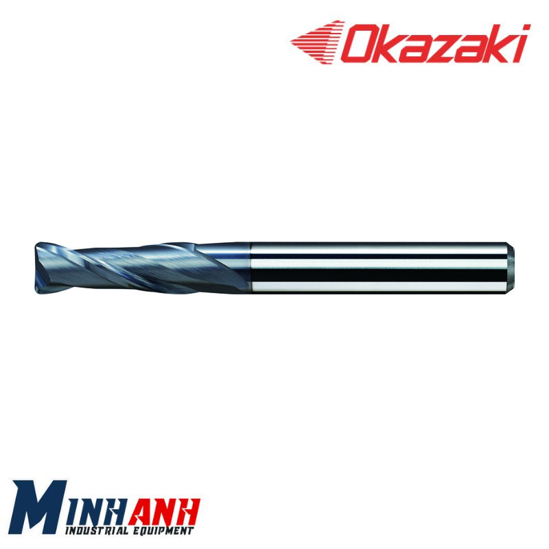 Dao phay ngón bo góc hợp kim 2 me phủ OK SCD2A040R05 OKAZAKI