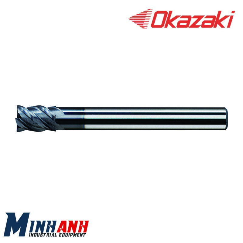 Dao phay ngón xoắn cao hợp kim 4 me siêu dài, phủ OK SEE4TLA070 OKAZAKI