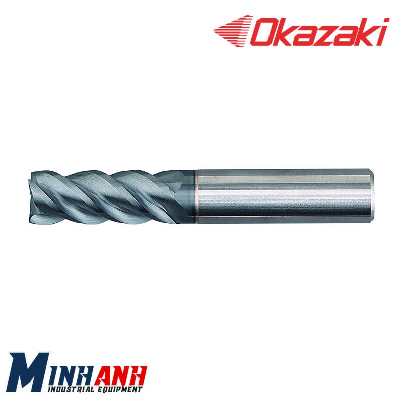 Dao phay ngón chống rung hợp kim HP 4 me cho hợp kim chịu nhiệt HPKKS4SH100 OKAZAKI