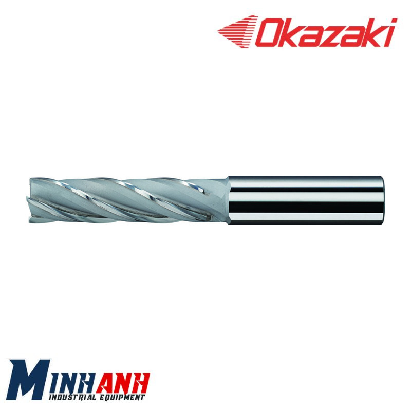 Dao phay ngón vuông hàn mảnh hợp kim 4 me siêu dài BPD4U500F OKAZAKI