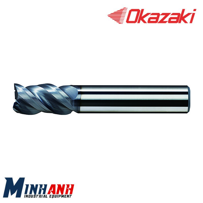 Dao phay ngón trục Z hợp kim 3 me tăng cường ăn dao đứng phủ OK SEE3ZTA180 OKAZAKI