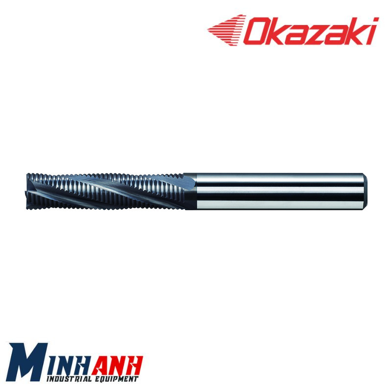 Dao phay thô hợp kim 4 me lưỡi dài phủ OK SRC4LA060 OKAZAKI