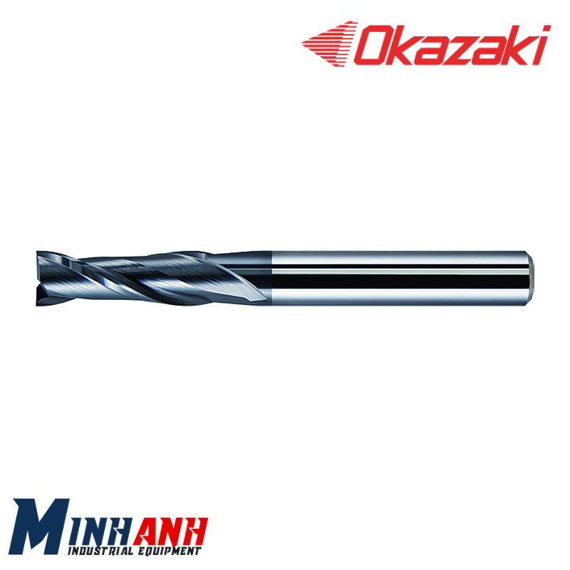 Dao phay ngón vuông hợp kim 2 me lưỡi trung bình, phủ OK SED2MA120 OKAZAKI