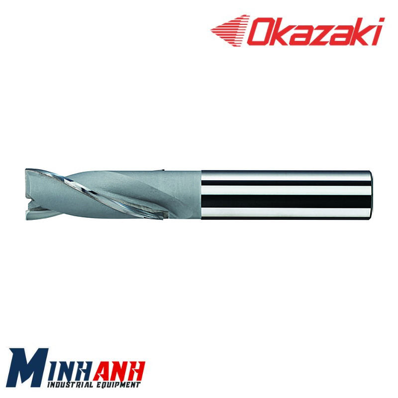 Dao phay ngón vuông hàn mảnh hợp kim 2 me loại dài BED2L200F OKAZAKI