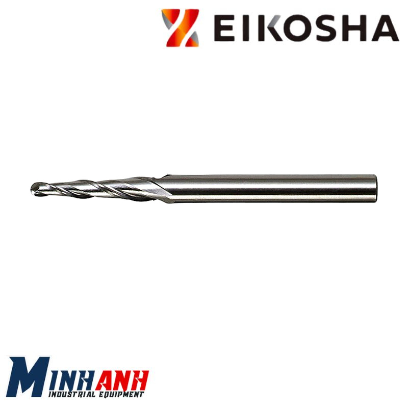 Dao phay ngón côn cầu Carbide HPTBE R4mm EIKOSHA
