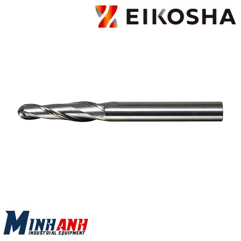 Dao phay ngón côn cầu Carbide AHTBE R2mm EIKOSHA