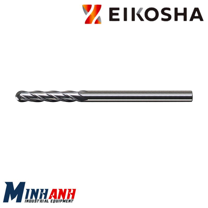 Dao phay ngón cầu Carbide cho graphite GBES4 R3.75mm EIKOSHA