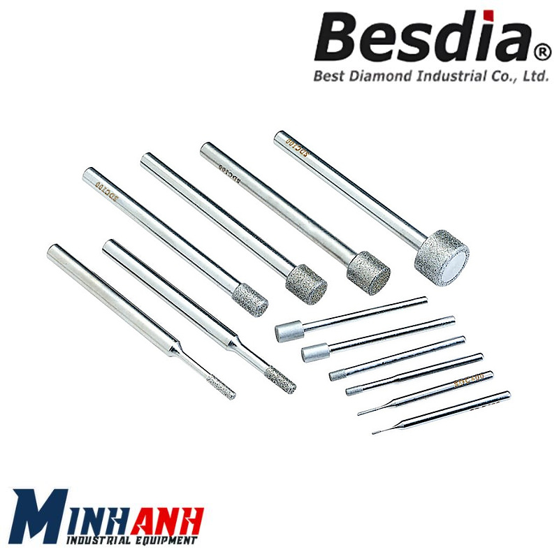 Mũi mài lỗ kim cương dạng trụ ID-6180 BESDIA