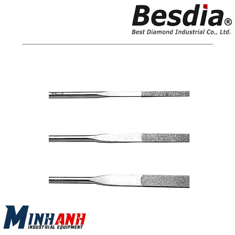 Dũa máy kim cương dạng côn dẹt MTP-12H BESDIA