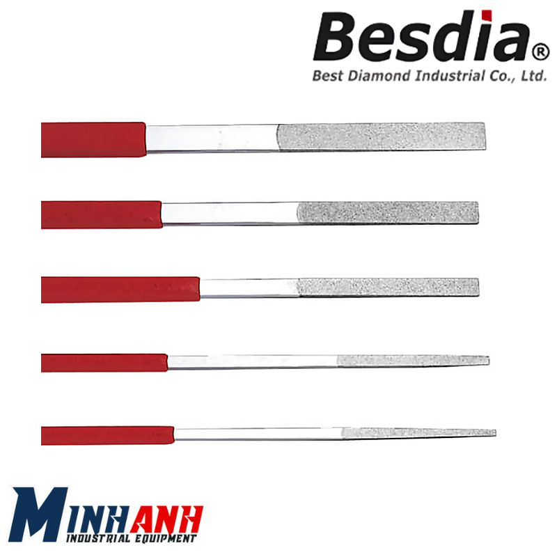 Dũa kim cương công nghiệp dạng côn dẹt CF-505 BESDIA