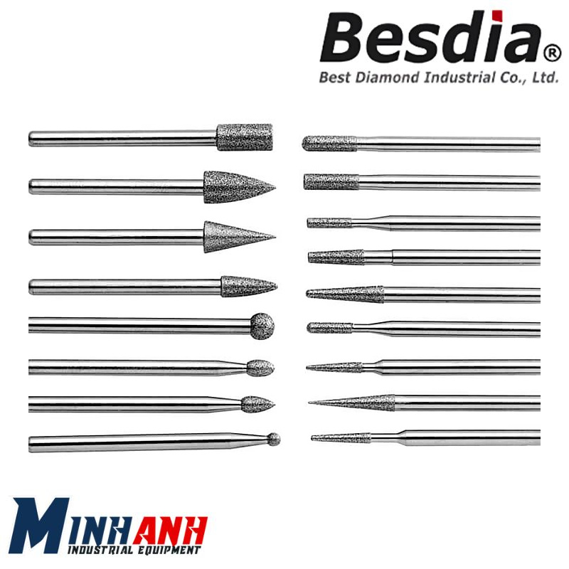 Đầu mài kim cương dạng đĩa phẳng BM80B BESDIA