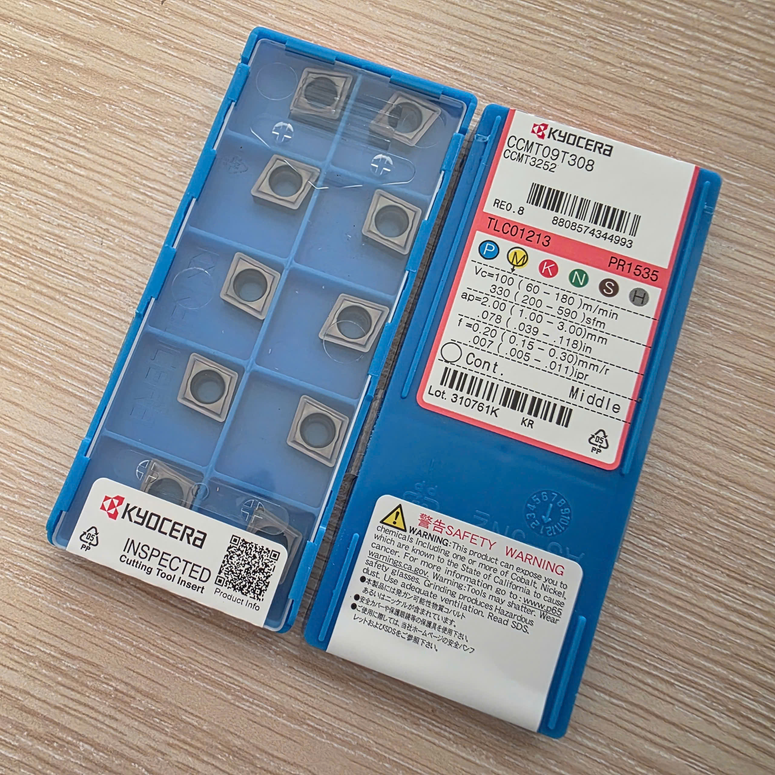 Mảnh dao tiện Kyocera CCMT09T308 PR1535