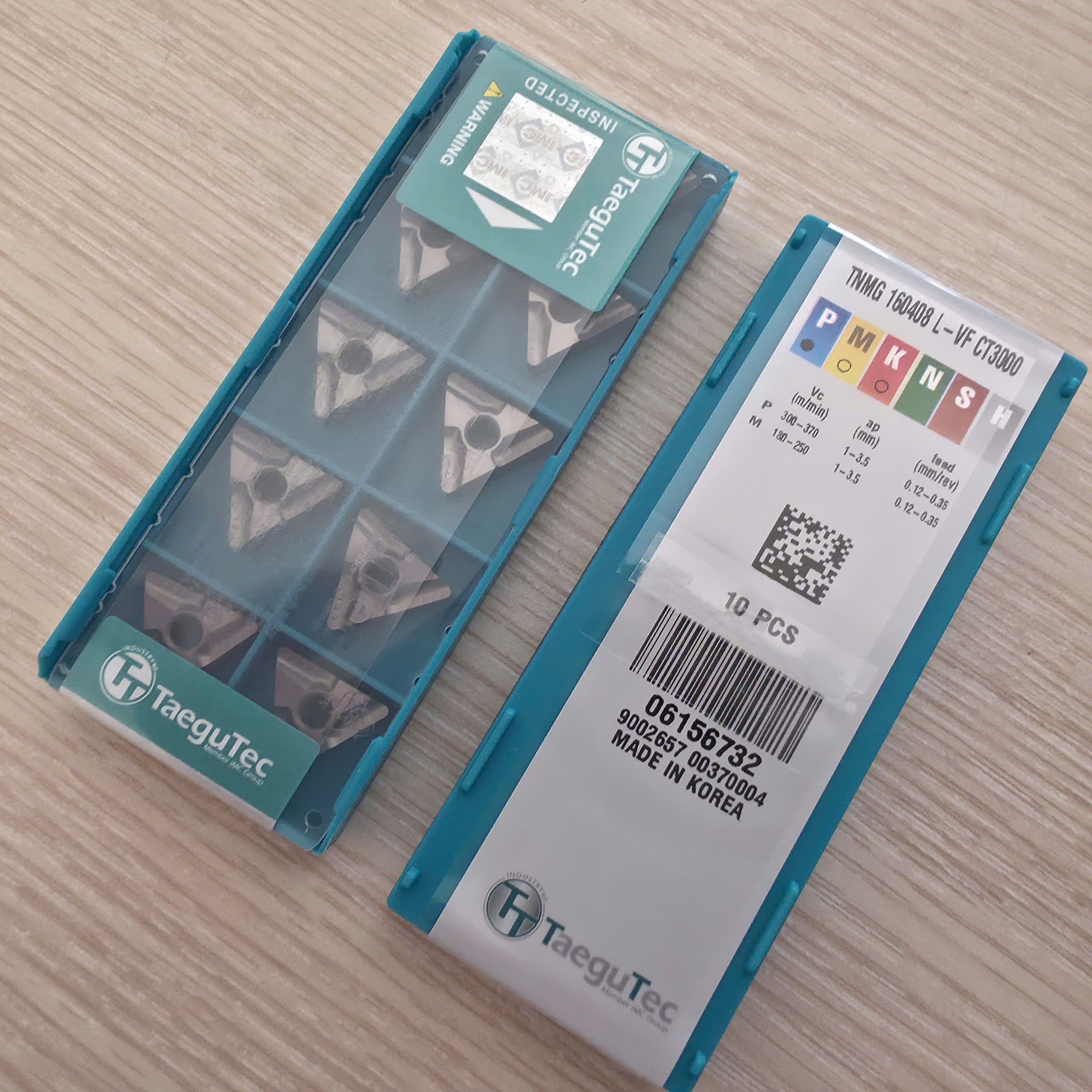 Mảnh dao tiện TNMG 160408 L-VF CT3000 (6156732) Taegutec