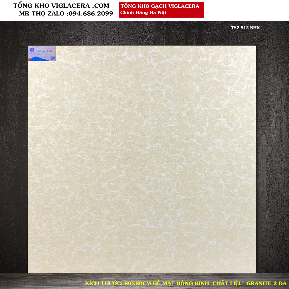 Gạch lát nền Granite 2 da Viglacera 80X80 TS2-812 Loại 1