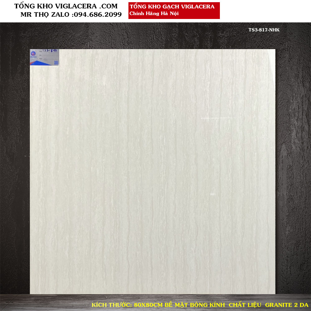 Gạch lát nền Granite 2 da Viglacera 80x80 TS3-817 Loại A1