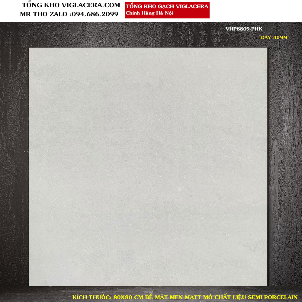 Gạch lát nền Viglacera men matt 80X80 VHP8809 Loại A1