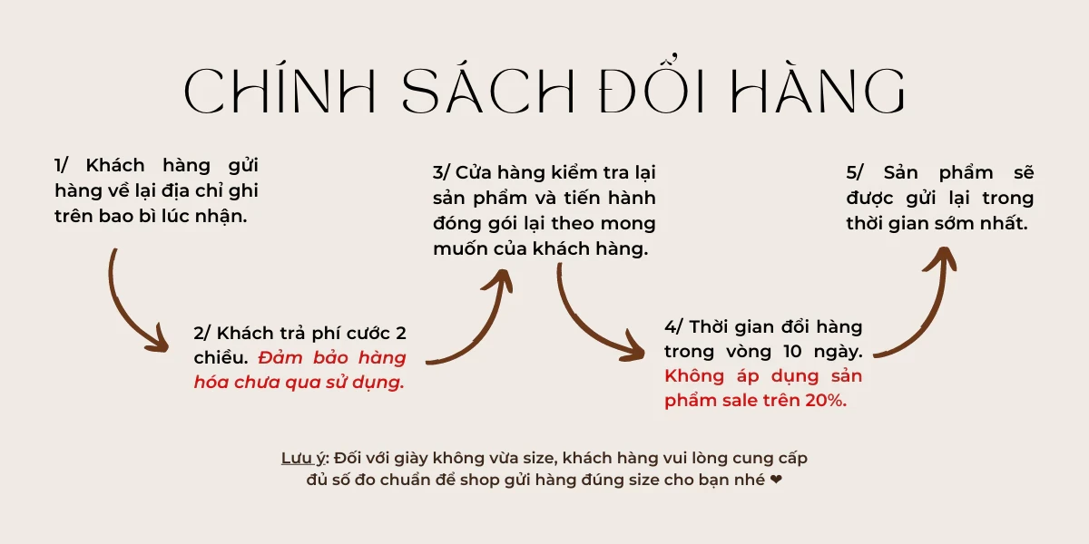 CHÍNH SÁCH ĐỔI HÀNG