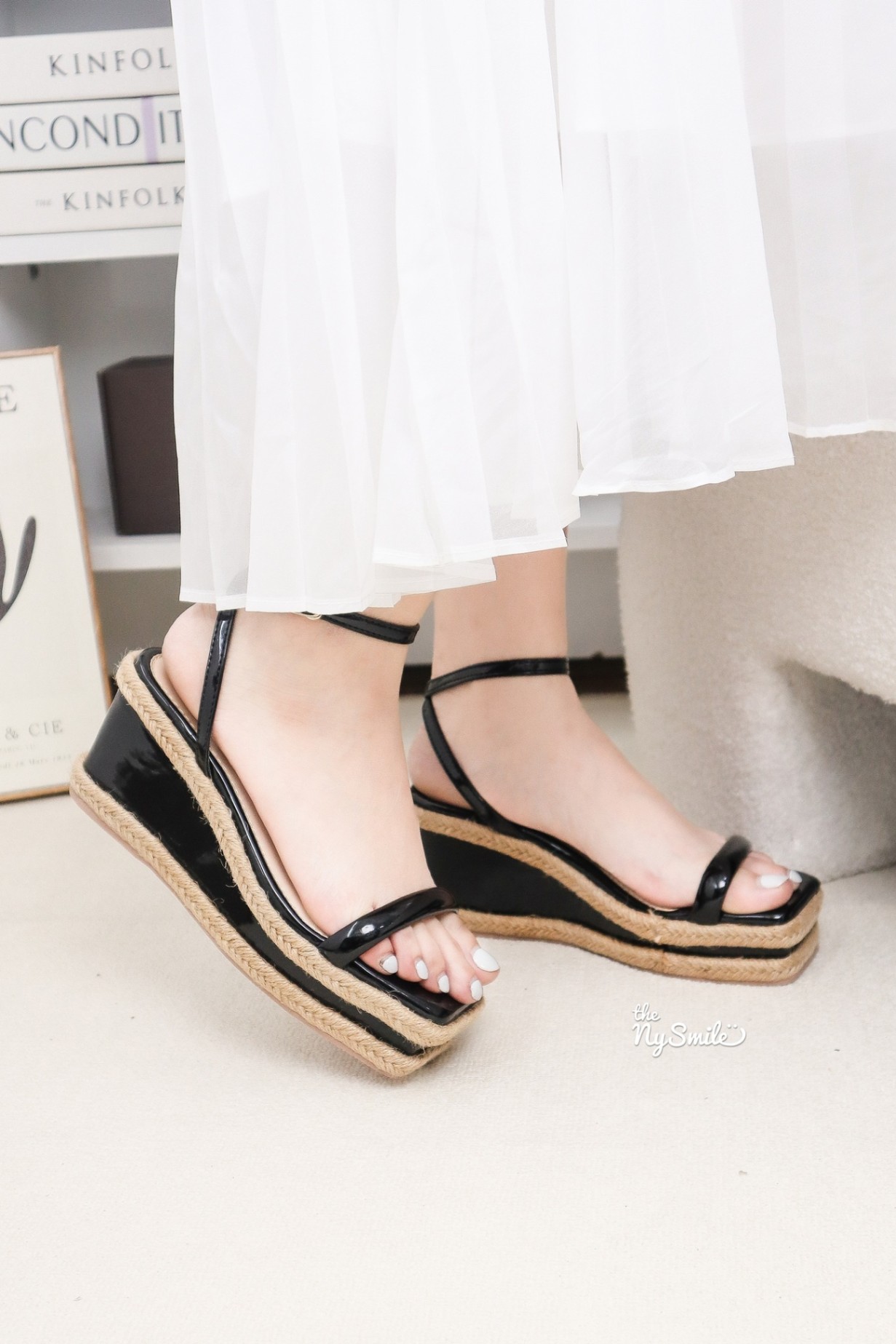 Giày Sandal Xuồng 9P, quai ngang LOMA