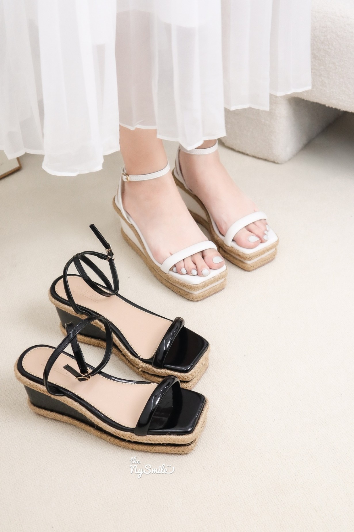 Giày Sandal Xuồng 9P, quai ngang LOMA