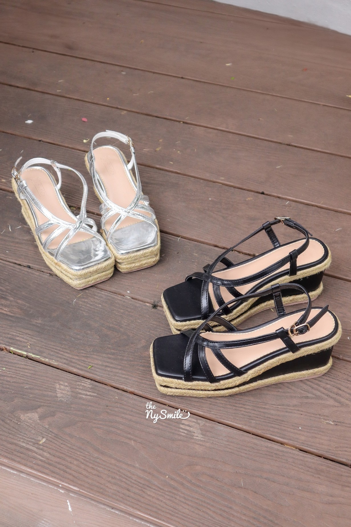 Giày Sandal Xuồng 9cm quai chéo COKE