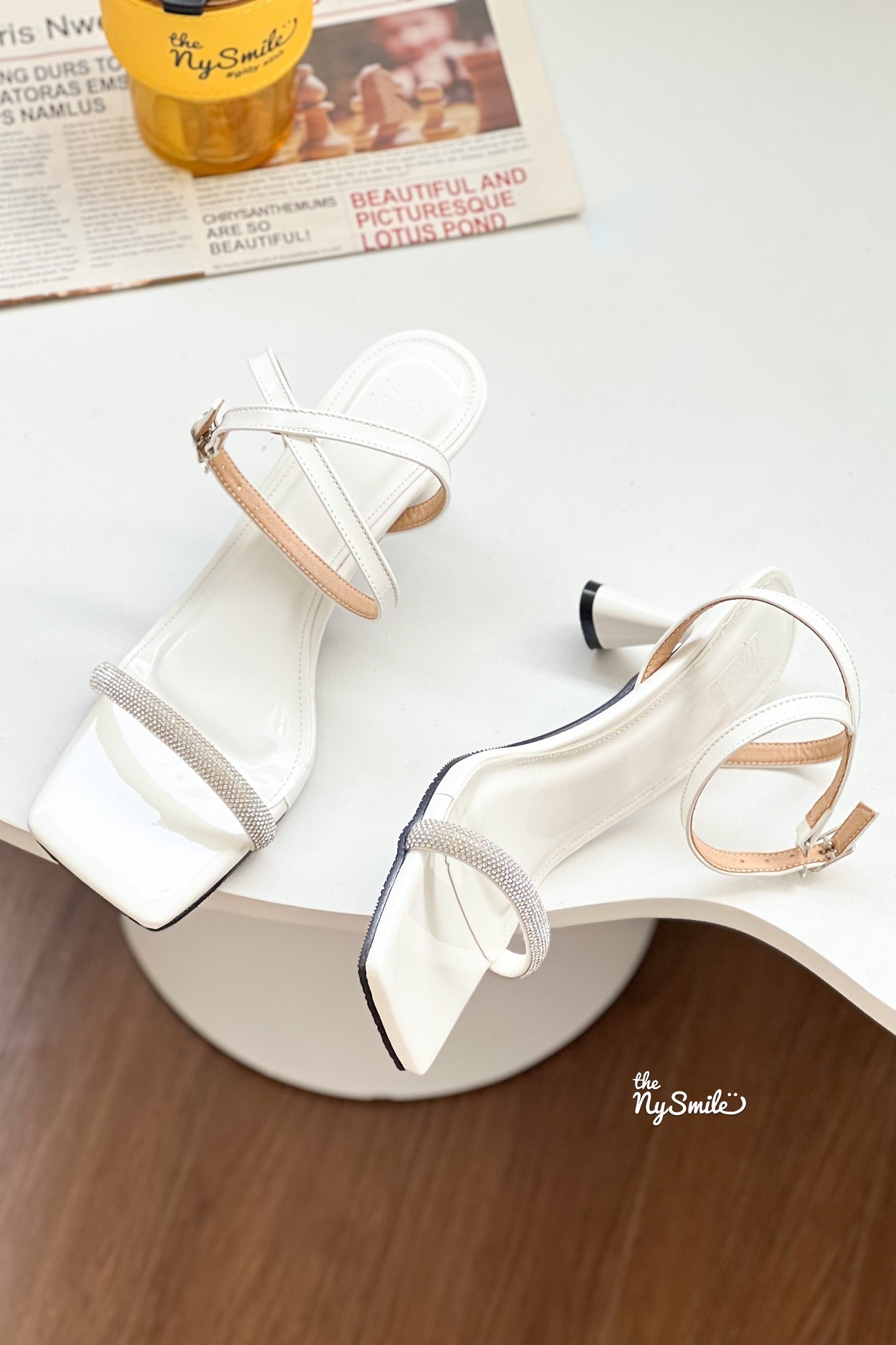 Giày Sandal 7P quai đính đá sang chảnh dự tiệc OKAY